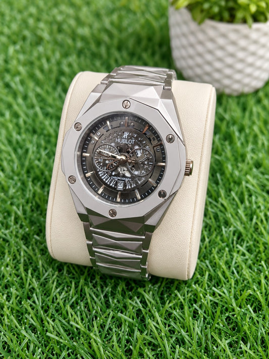 Hublot Geneve Butterfly Lock Chain Watch With Date Display For Men