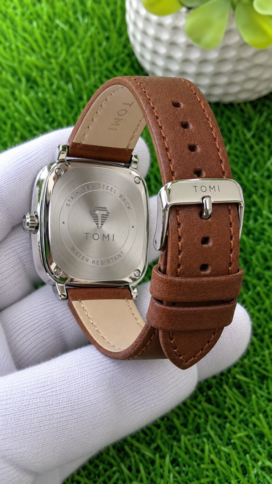 Men's Watch Quartz Date Leather Strap